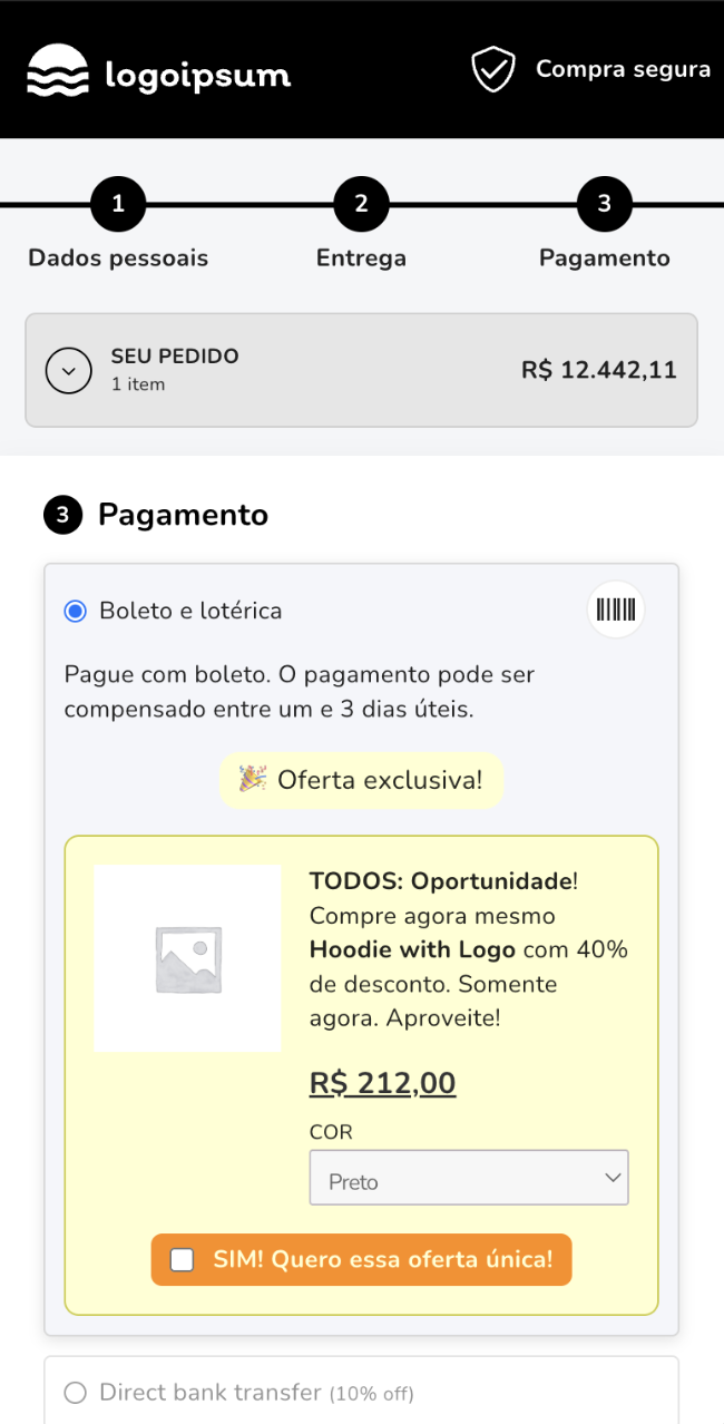 Checkout Rishi Mobile — Pagamento